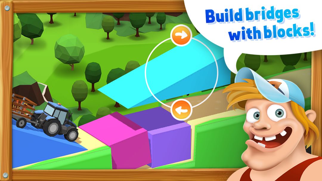 BlockVille Bridge builder Physics puzzle screenshot game