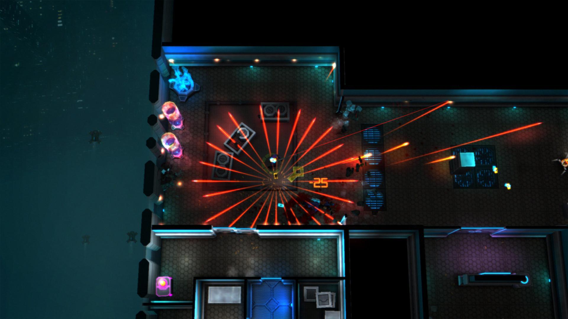Neon Chrome Game Screenshot