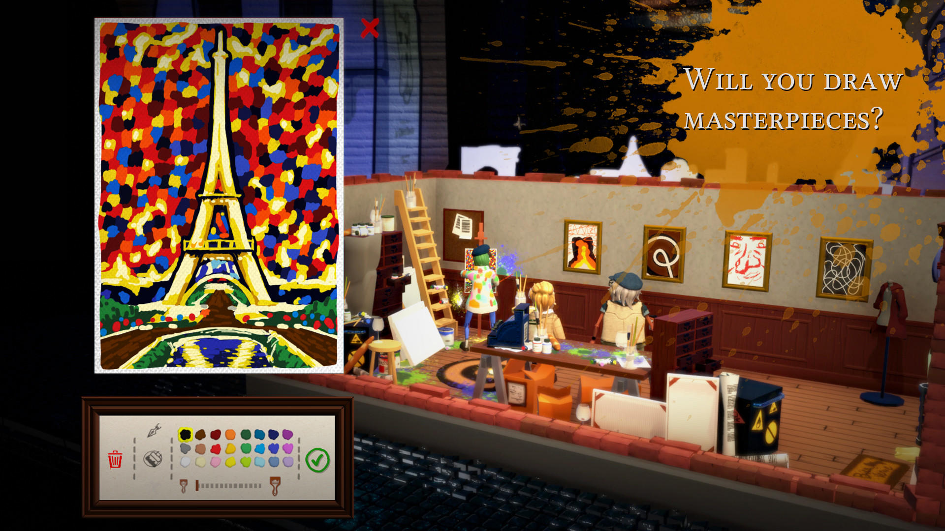 Screenshot of the video of Passpartout: The Starving Artist