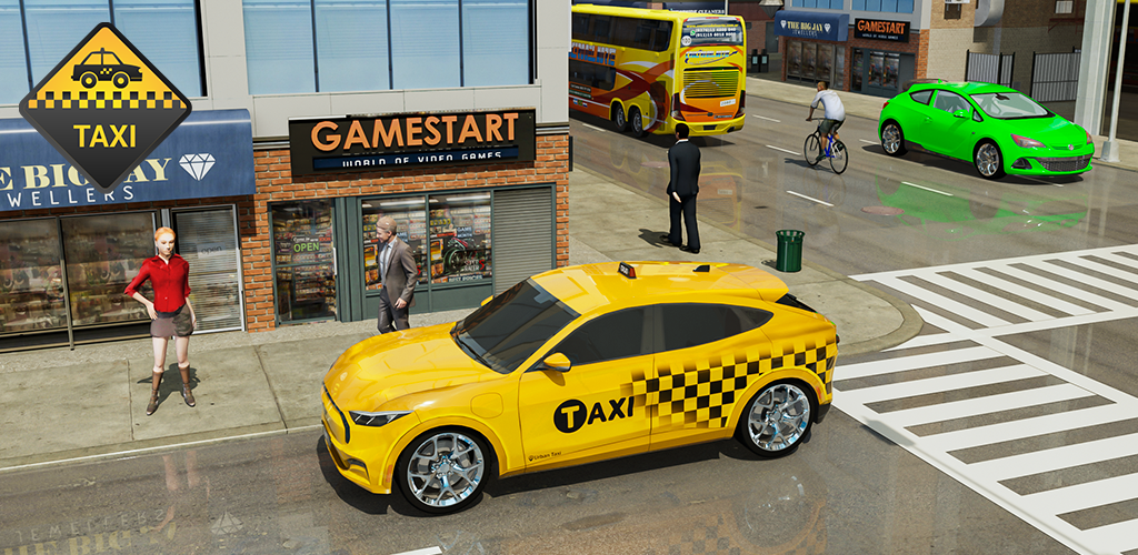Banner of Taxi Simulator: เกมรถแท็กซี่ 2.2