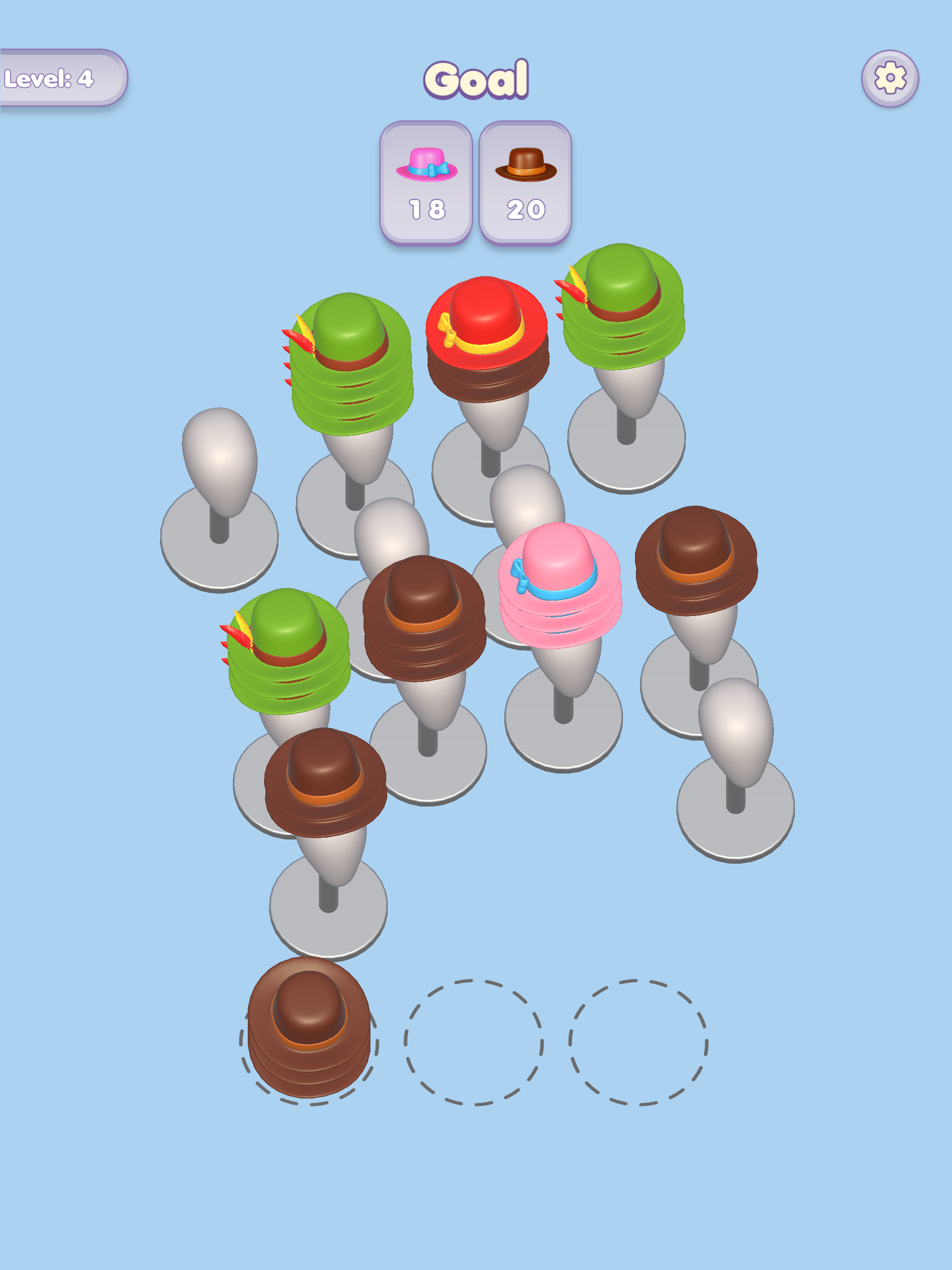 Hat Sort Puzzle Game Screenshot