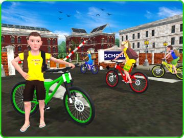 Kids School Time Bicycle Race Game Screenshot