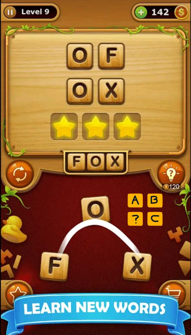 Screenshot of word brain -wordgames puzzle
