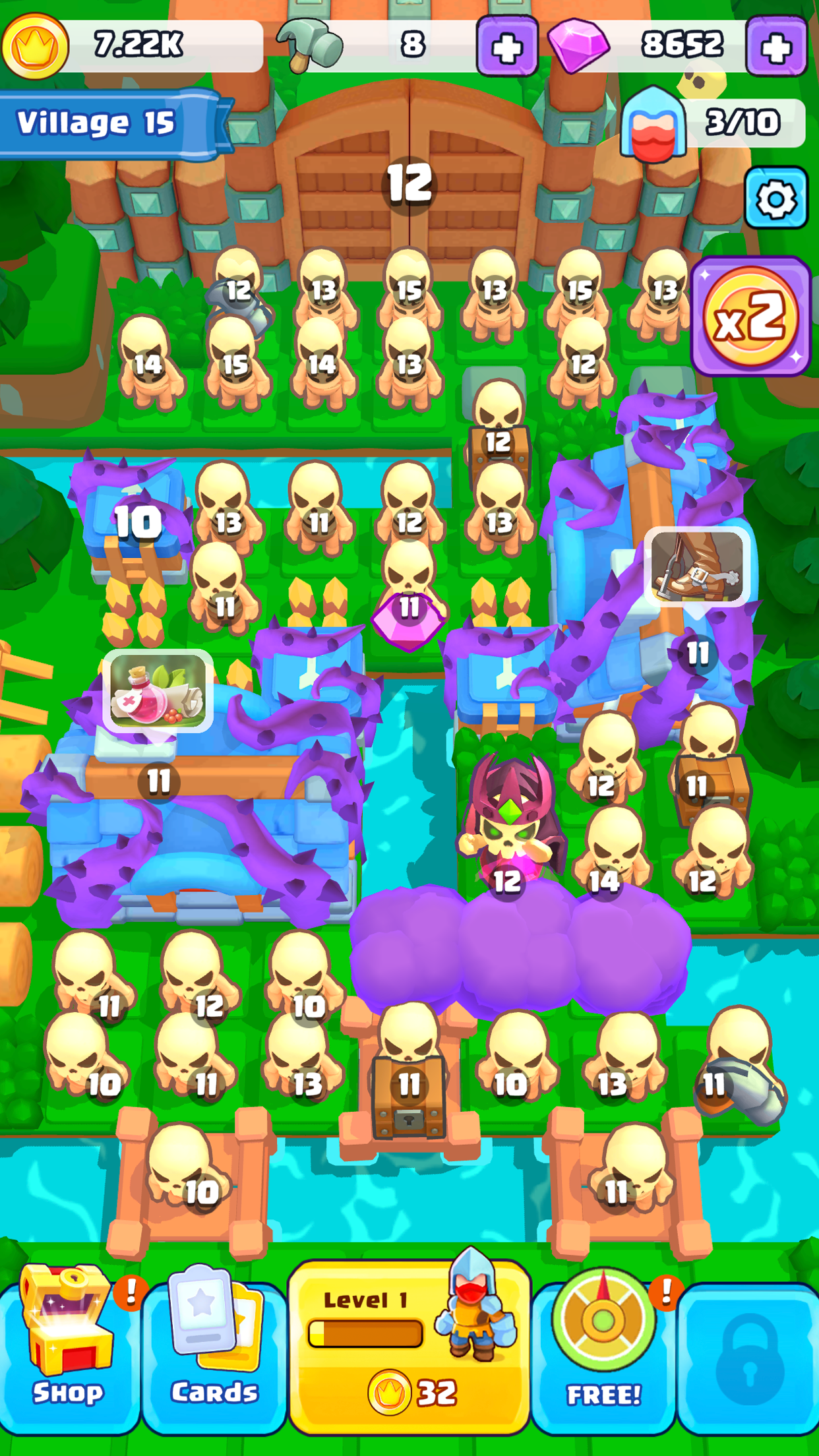 Screenshot of Brave Merge - Battle & Defense