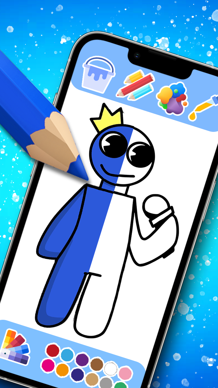 Screenshot of Rainbow Friends Coloring Book