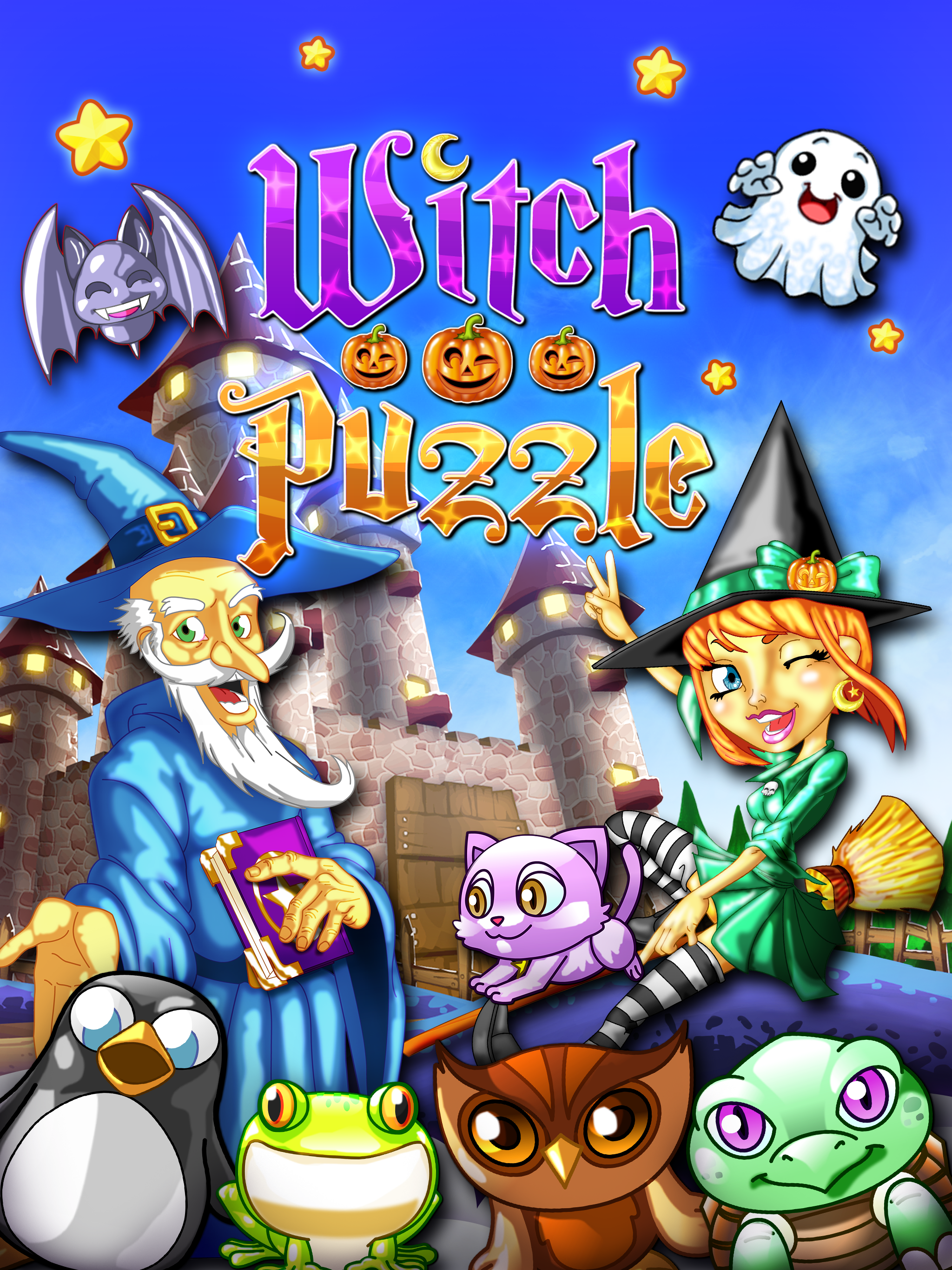 Captura de Tela do Jogo Witch Puzzle - Jogos de Combin
