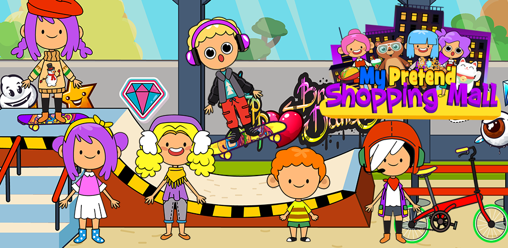 Banner of My Pretend Mall - Kids Shopping Center Town Games 2.3