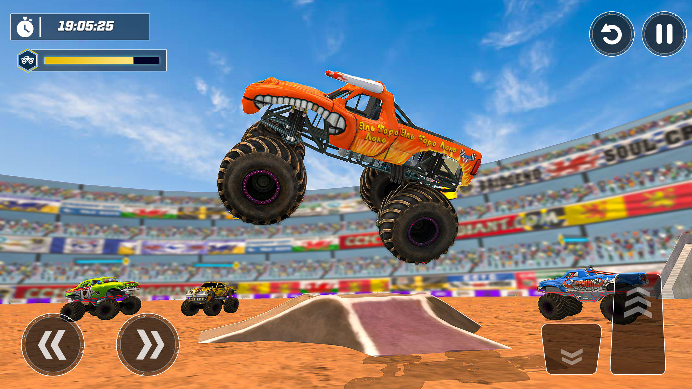 Captura de Tela do Jogo Monster Truck Racing 4x4 Games