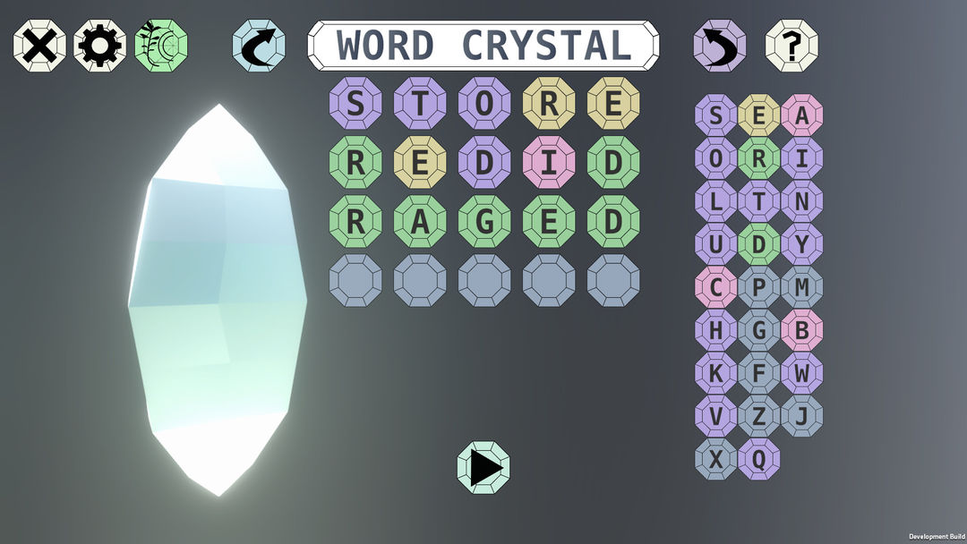 Screenshot of Word Crystal