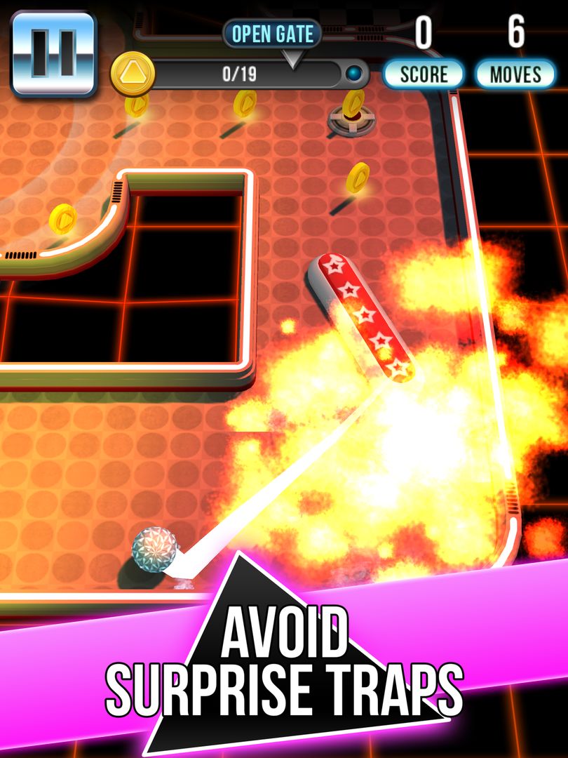 Screenshot of Retro Shot Pinball Puzzle Game