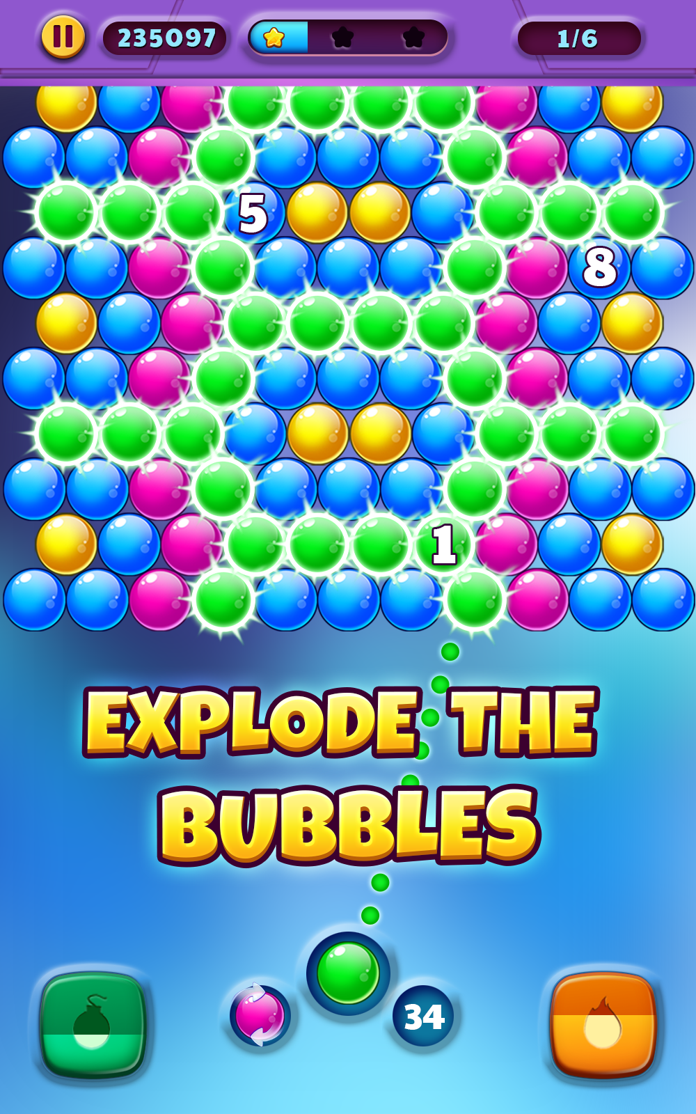 Trivia Bubbles screenshot game