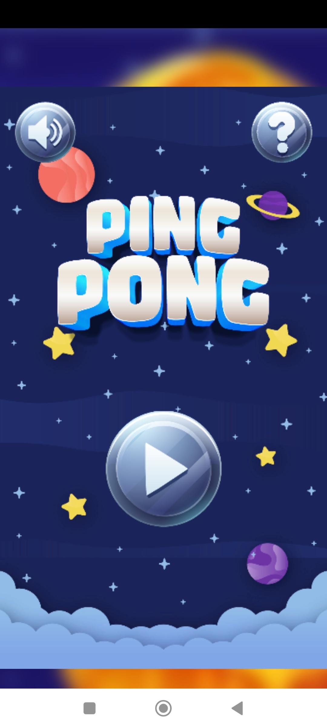Ping Pong Game Screenshot