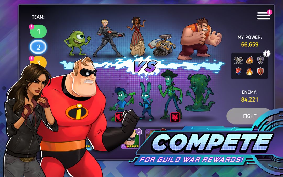 Screenshot of Disney Heroes: Battle Mode