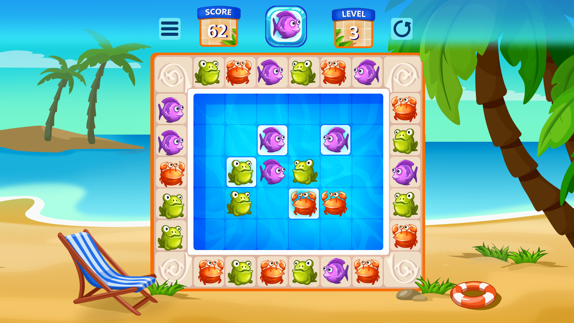 Aquatic Party Puzzle Game Screenshot