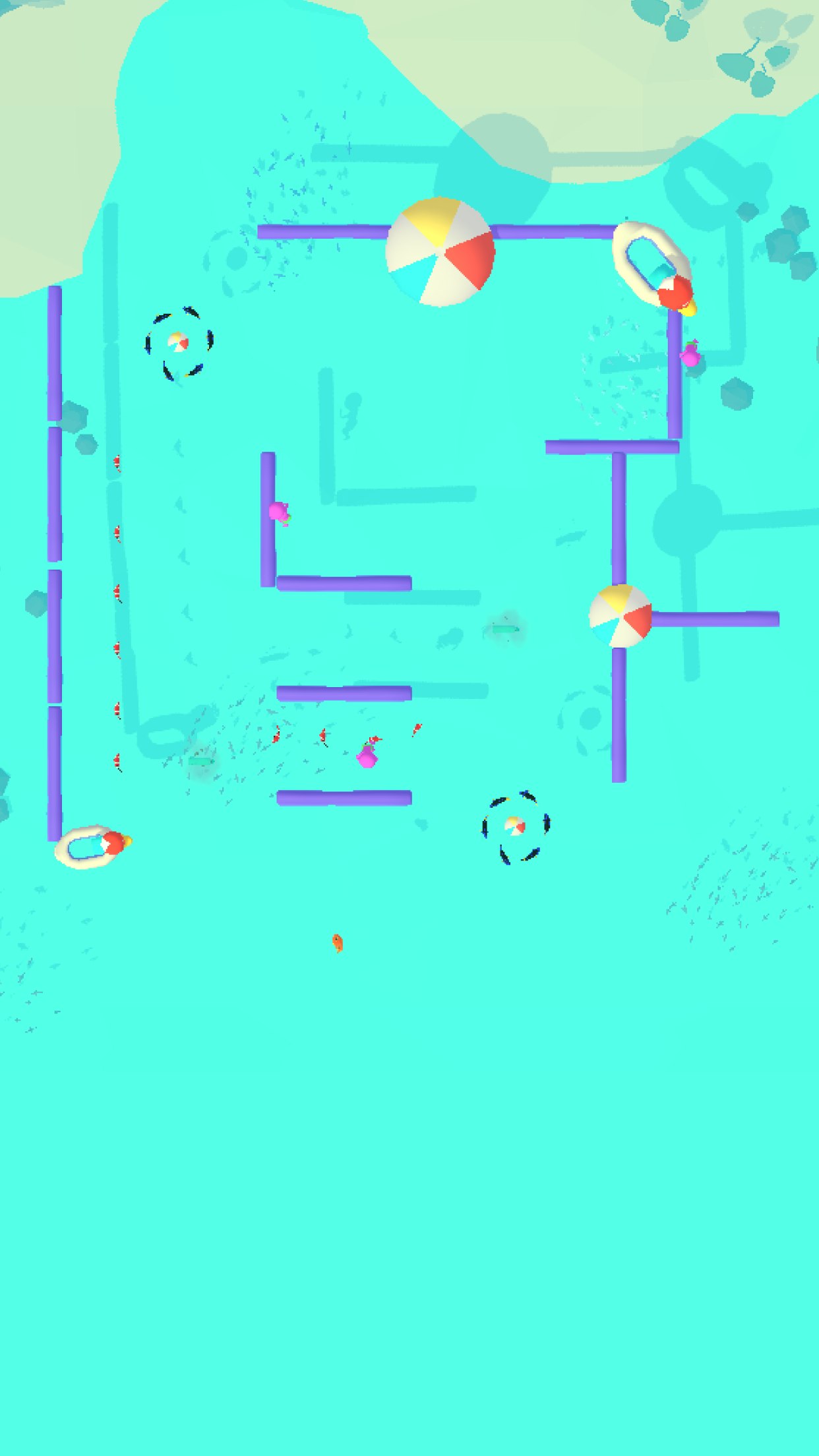 Aqua Snakey Maze Game Screenshot