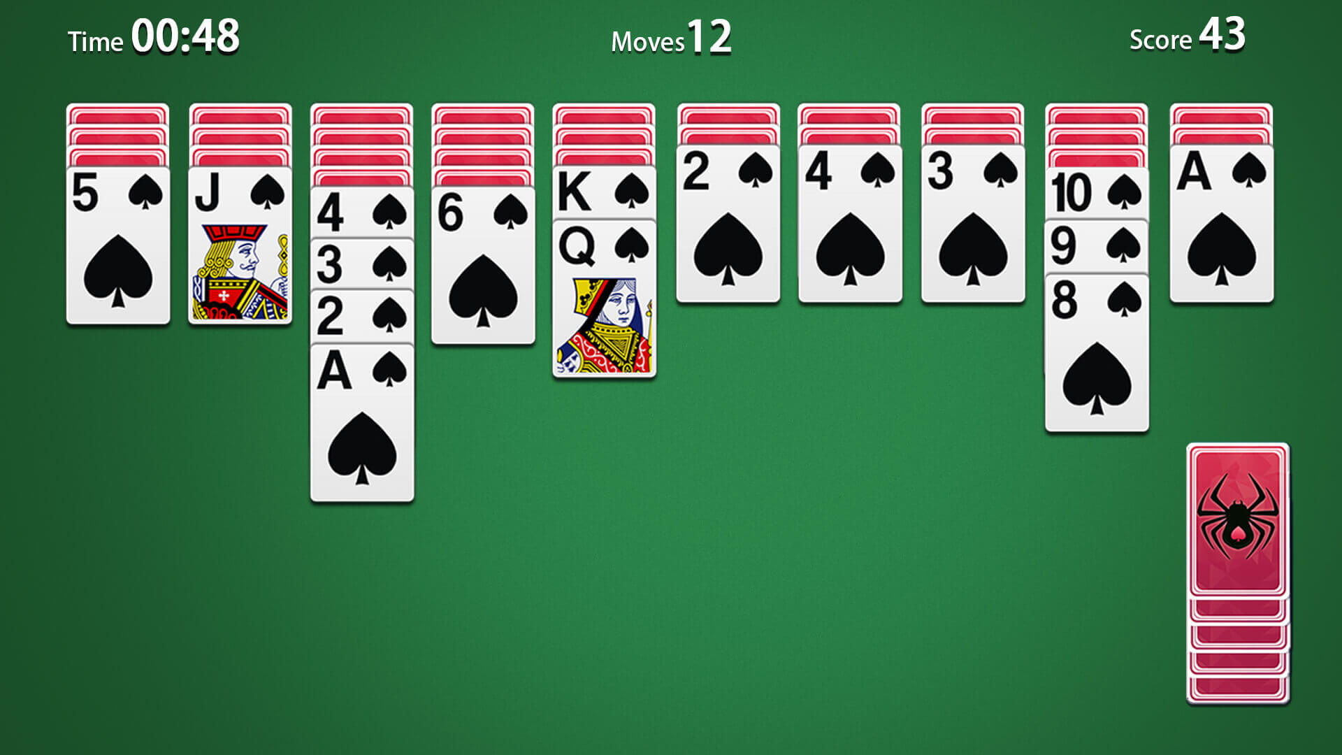 Spider Solitaire - Card Games Game Screenshot