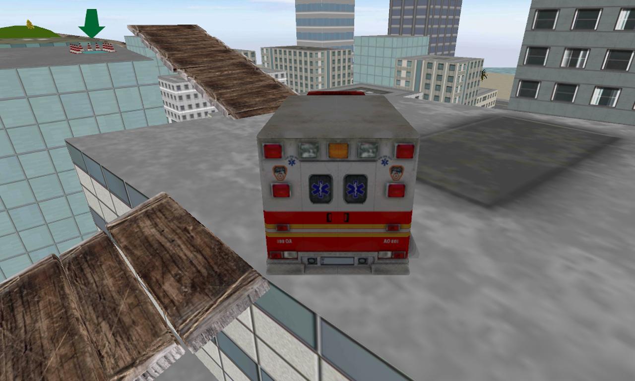 Ambulance Rooftop Parking Game Screenshot