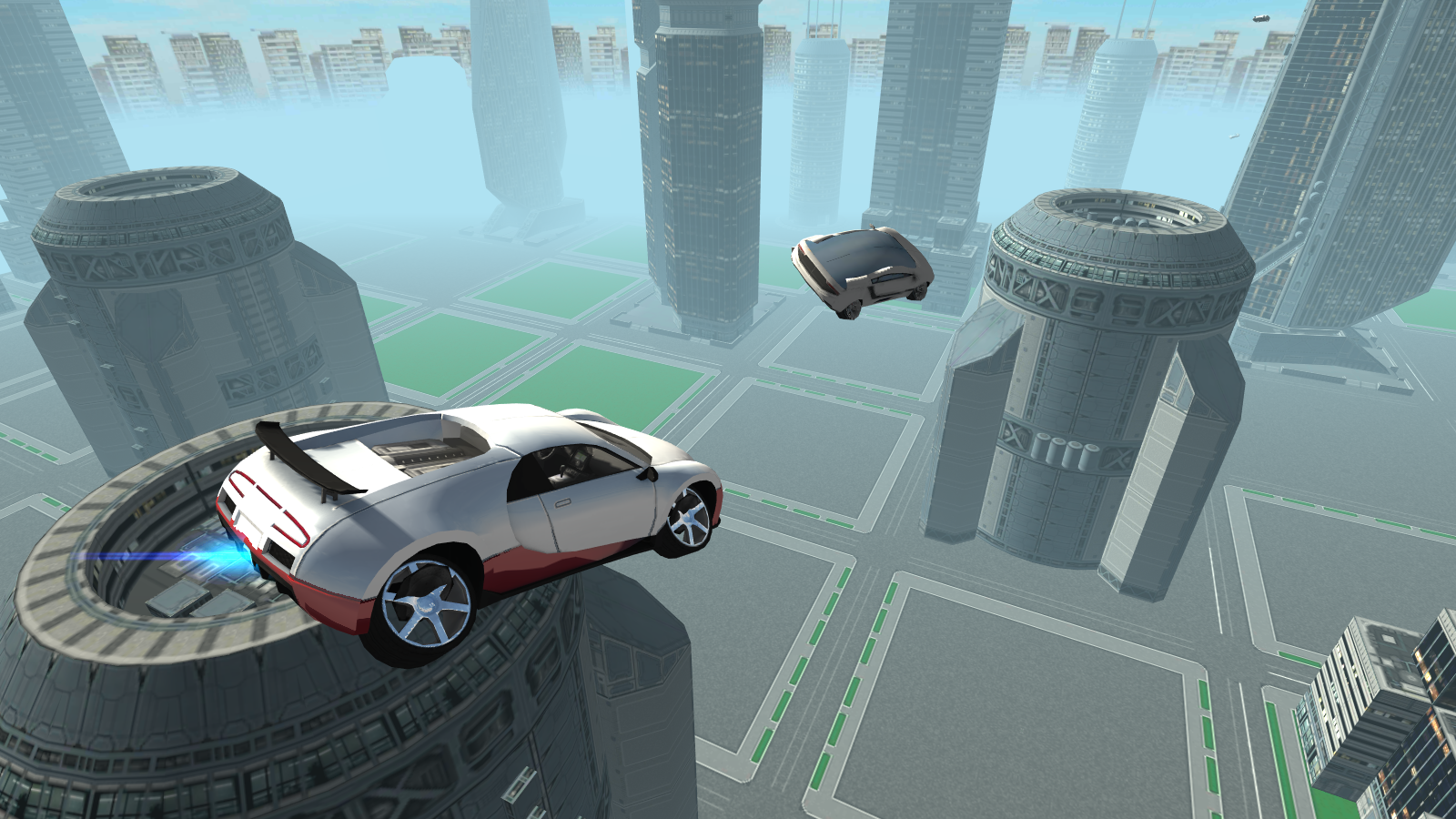 Flying Future Super Sport Car Game Screenshot