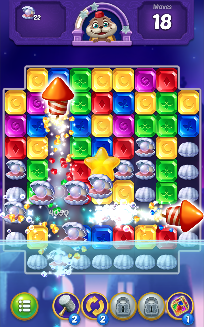 Jewel Pop: Treasure Island Game Screenshot