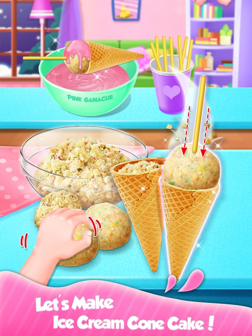 Ice Cream Cone Cake - Sweet Tr 게임 스크린 샷