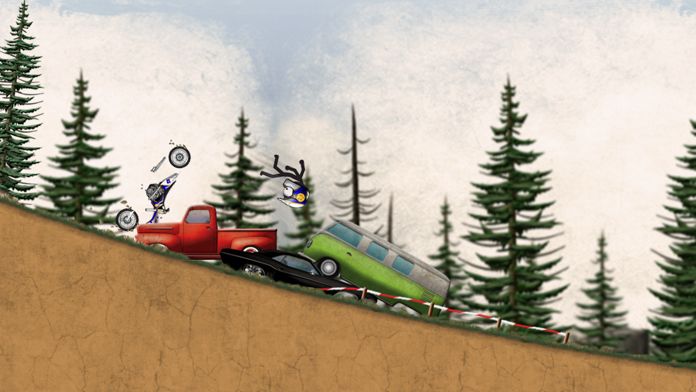 Stickman Downhill - Motocross 게임 스크린 샷