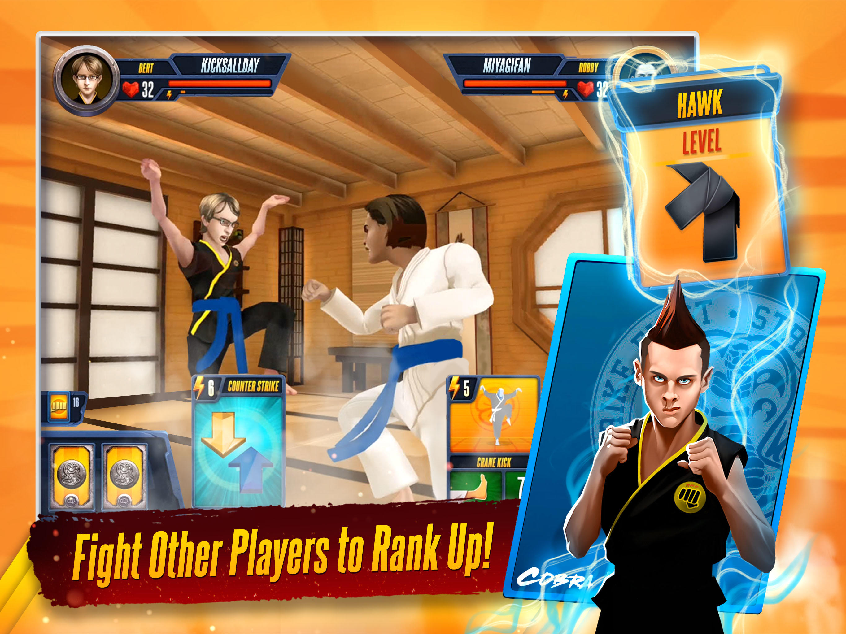 Cobra Kai Card Fighter Gameplay Walkthrough (Android, iOS) - Part 1 