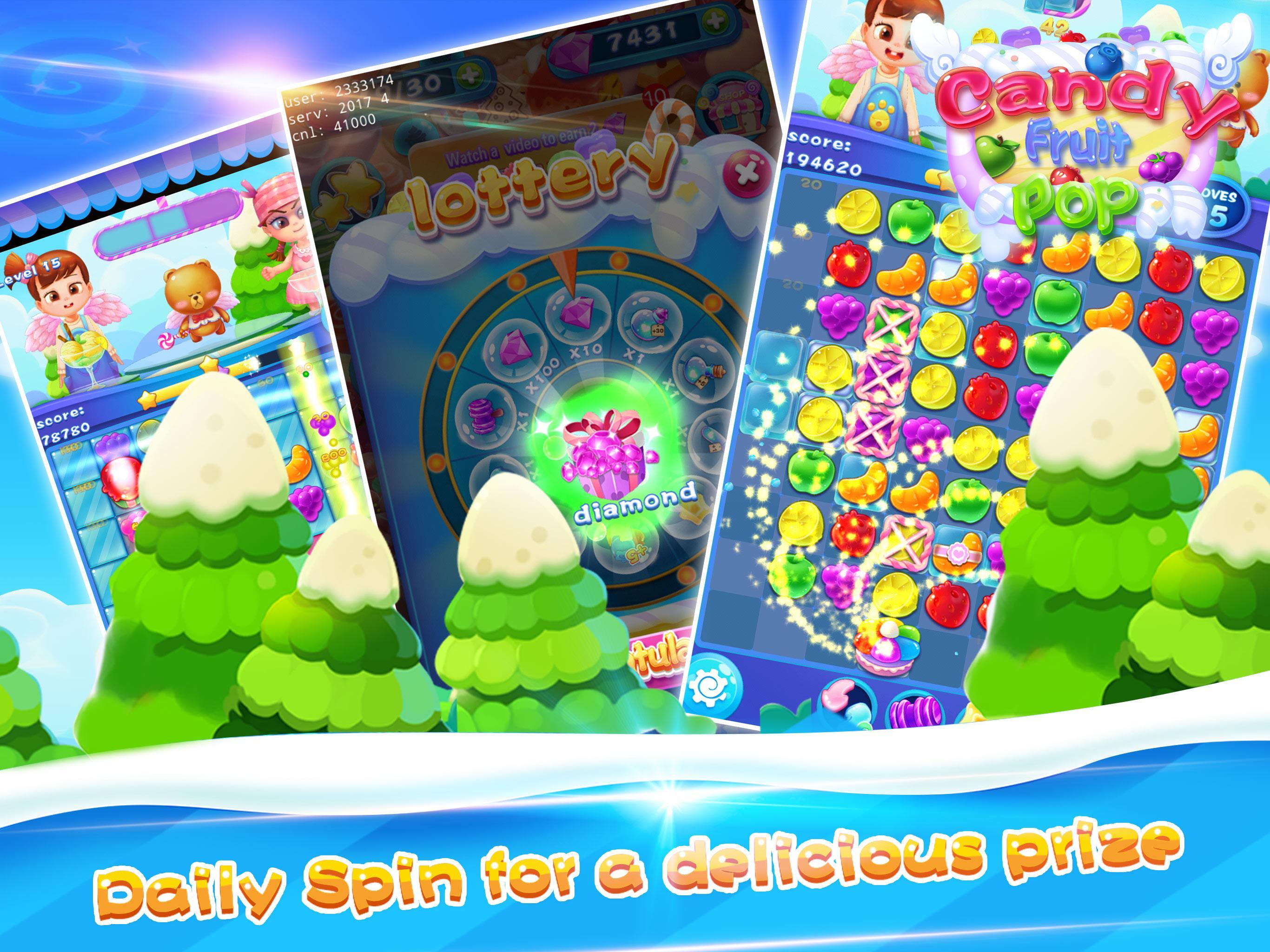 Candy Fruit Pop Game Screenshot