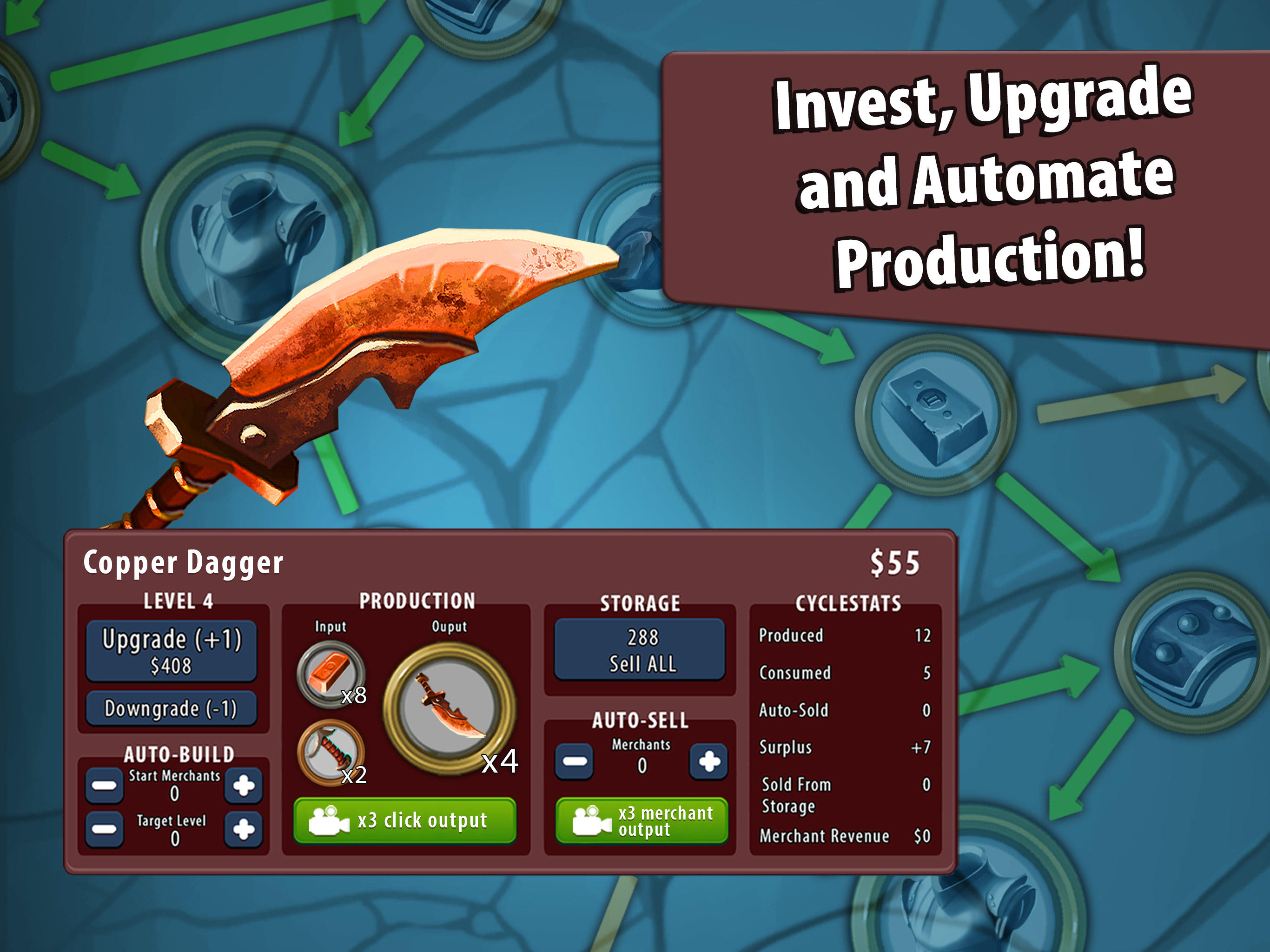 Crafting Idle Clicker Game Screenshot