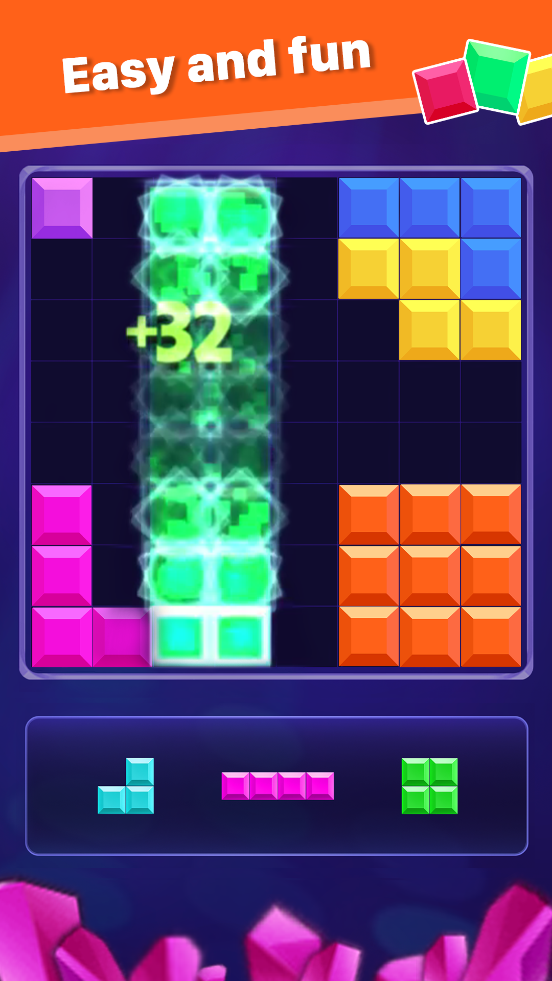 Classic Block Puzzle: Brick Crush Game Screenshot