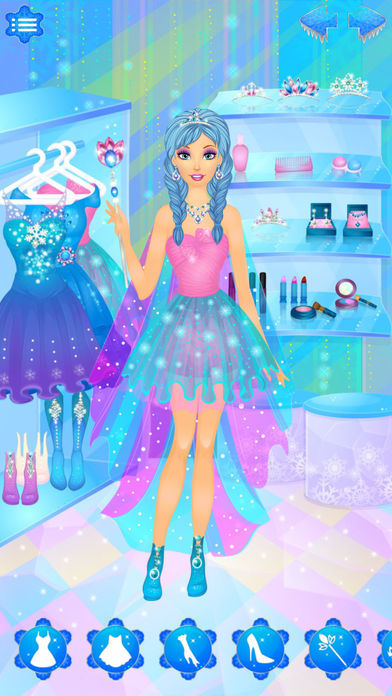 Screenshot of Snow Queen Salon - Frosted Princess Makeover Game