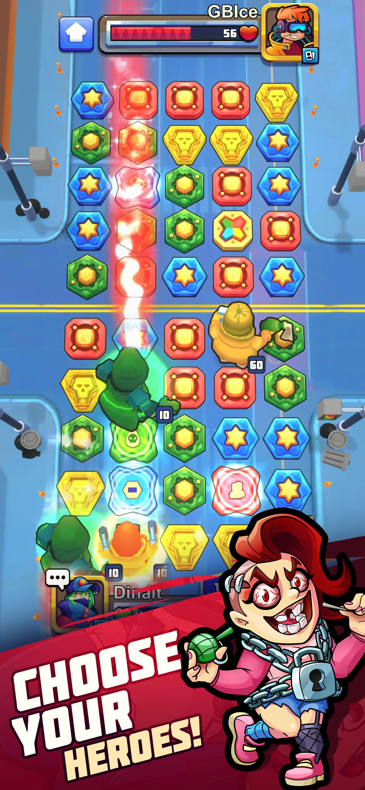 Screenshot of Puzzle Wars:Heroes - Match RPG