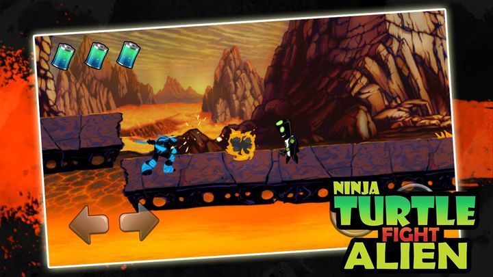 Turtles and Ninja fight Alien Game Screenshot