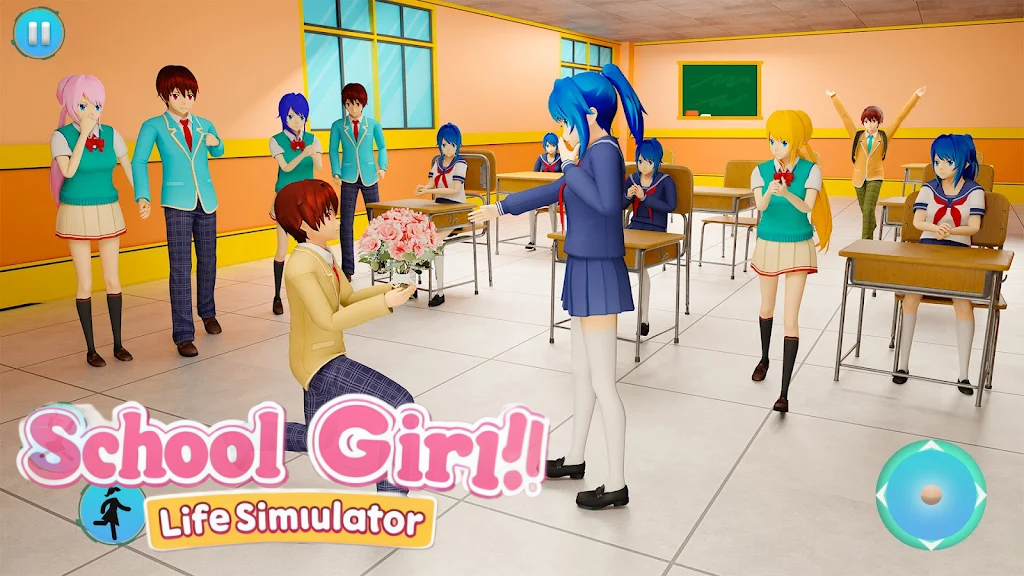 School Girl Life 3D Simulator Game Screenshot