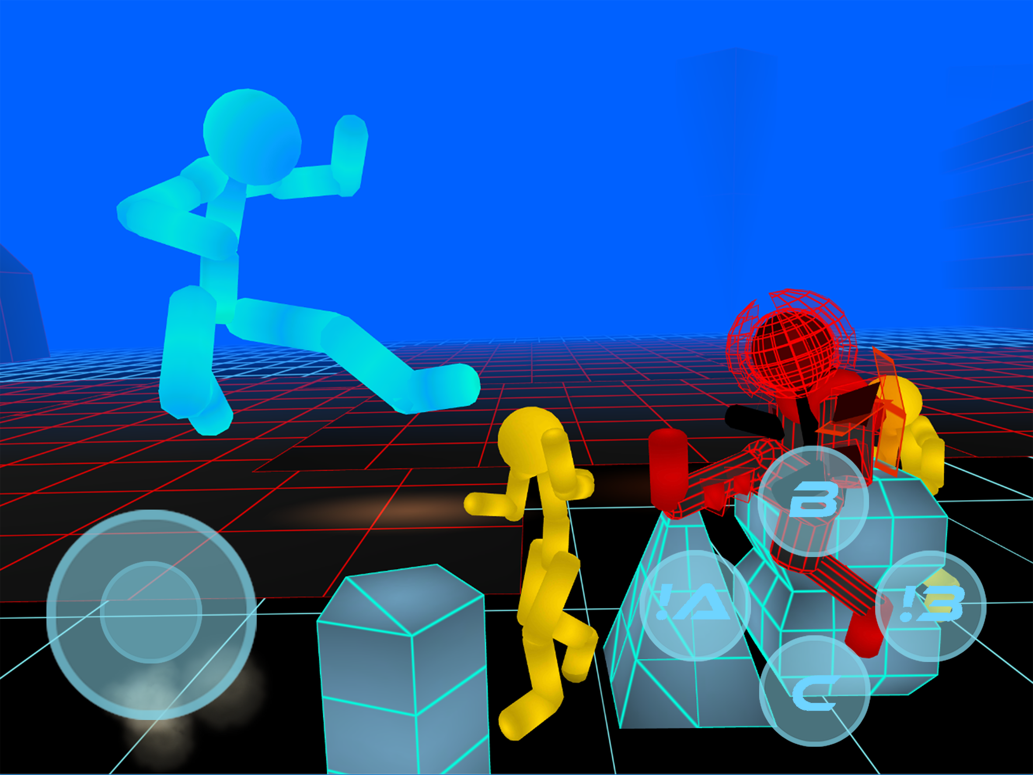 Stickman Neon Street Fighting Game Screenshot