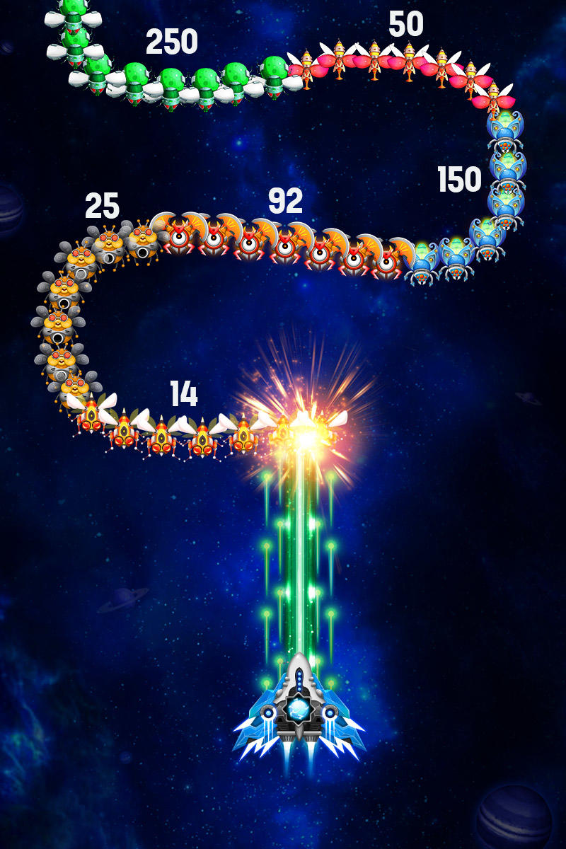 スペースシューター: レトロ シューティングゲーム ゲームのスクリーンショット