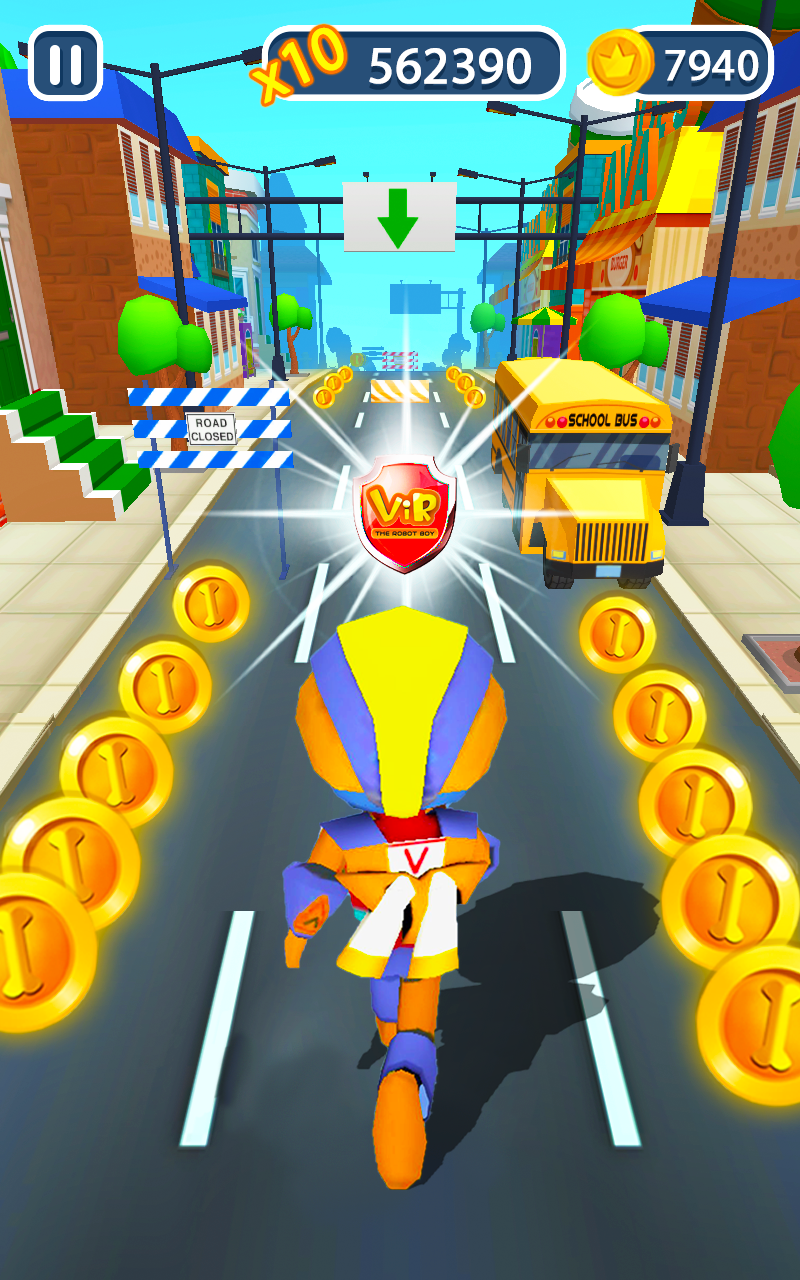 Vir The Robot Boy Subway Rush Game Screenshot