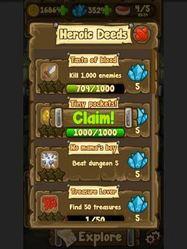 Captura de Tela do Jogo Dungeon Loot - dungeon crawler