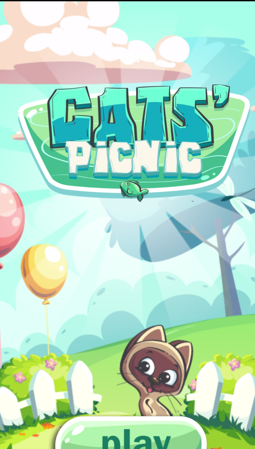 Cuplikan Layar Game Bubble Shooter - Cat's Picnic