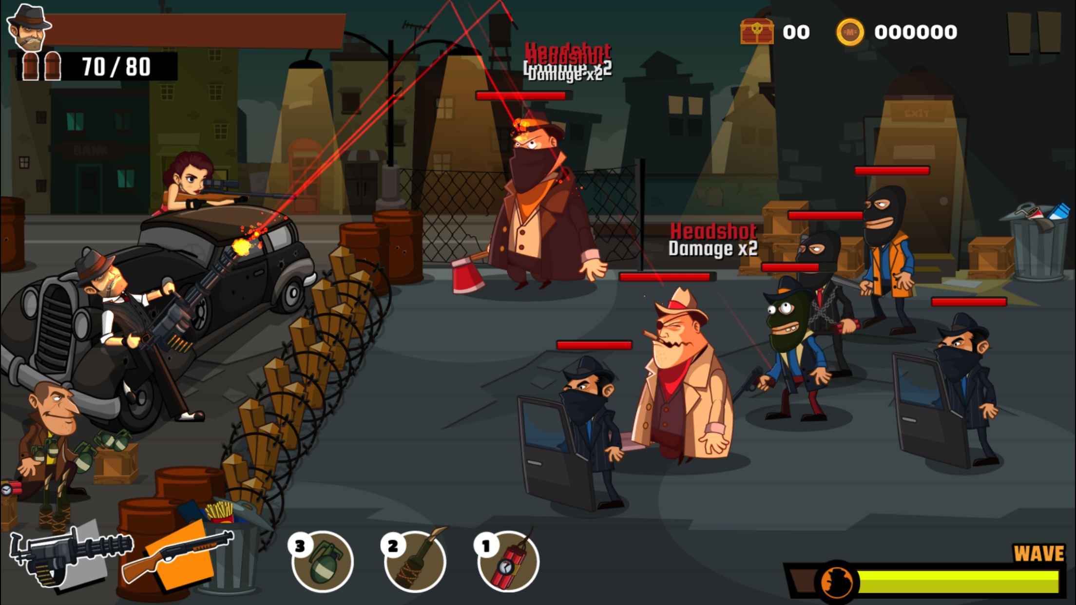 Gangster Wars : Defense Game Screenshot