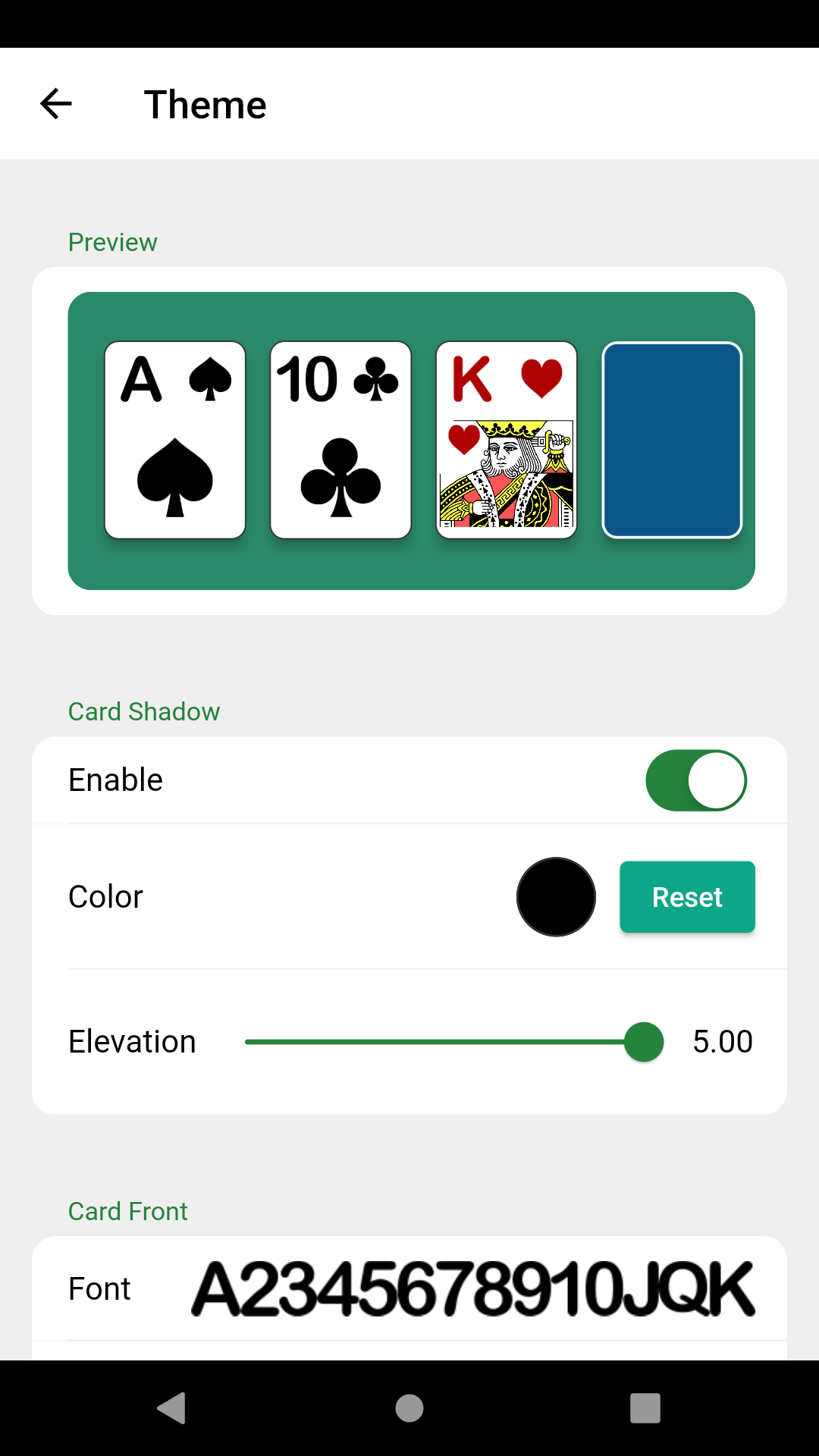 Screenshot of Solitaire II (Klondike)