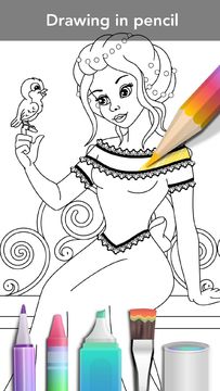 Princess coloring book Game Screenshot
