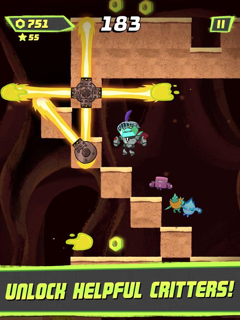Screenshot of Ben 10 - Super Slime Ben: Endless Arcade Climber