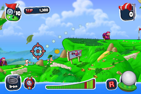 Screenshot of Worms Crazy Golf