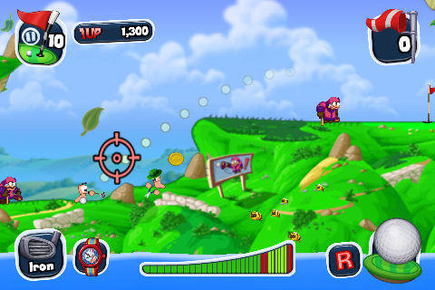Worms Crazy Golf 遊戲截圖