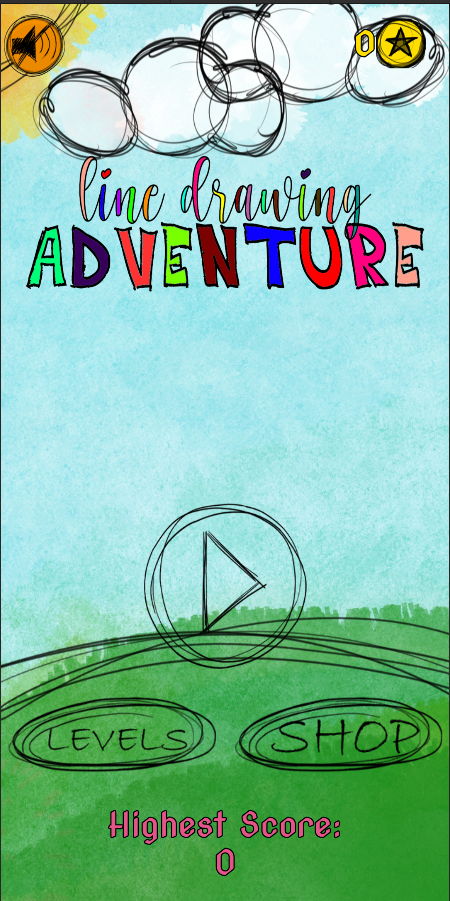 Line Drawing Adventure Game Screenshot