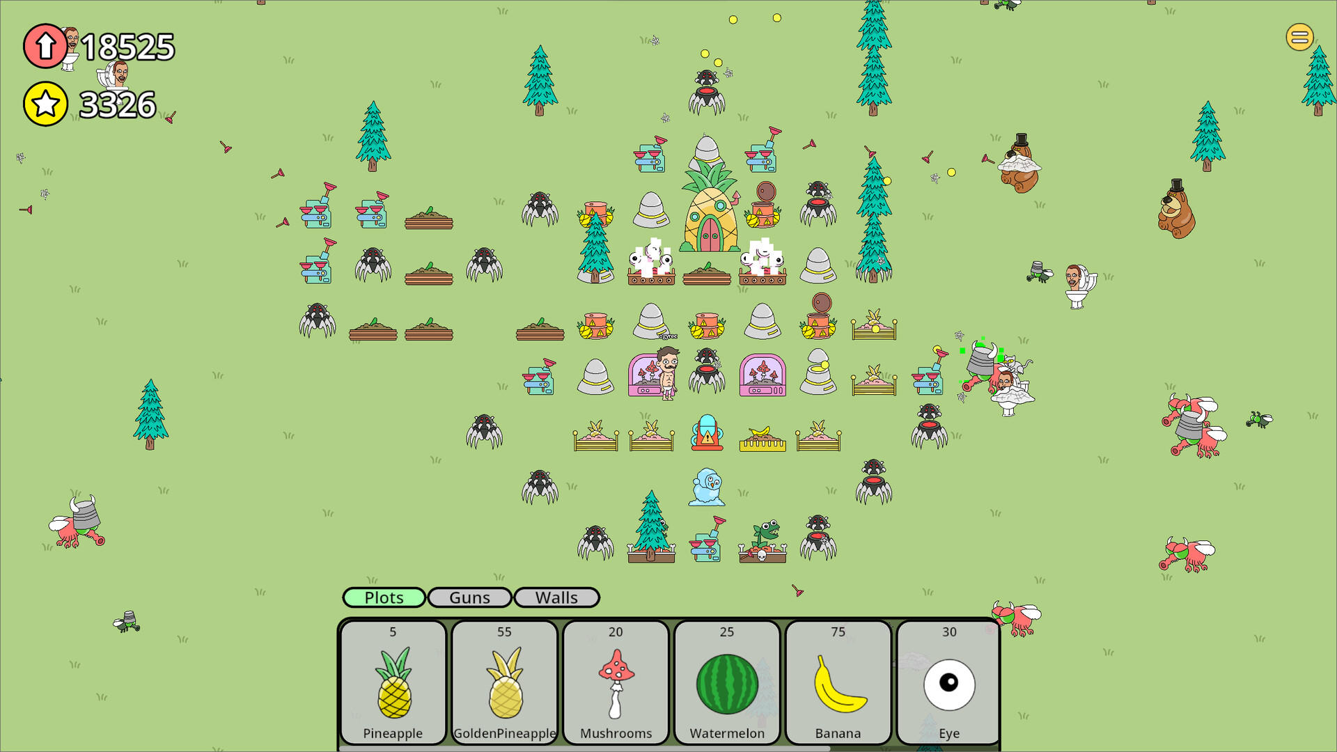 Pineapple Defense screenshot game