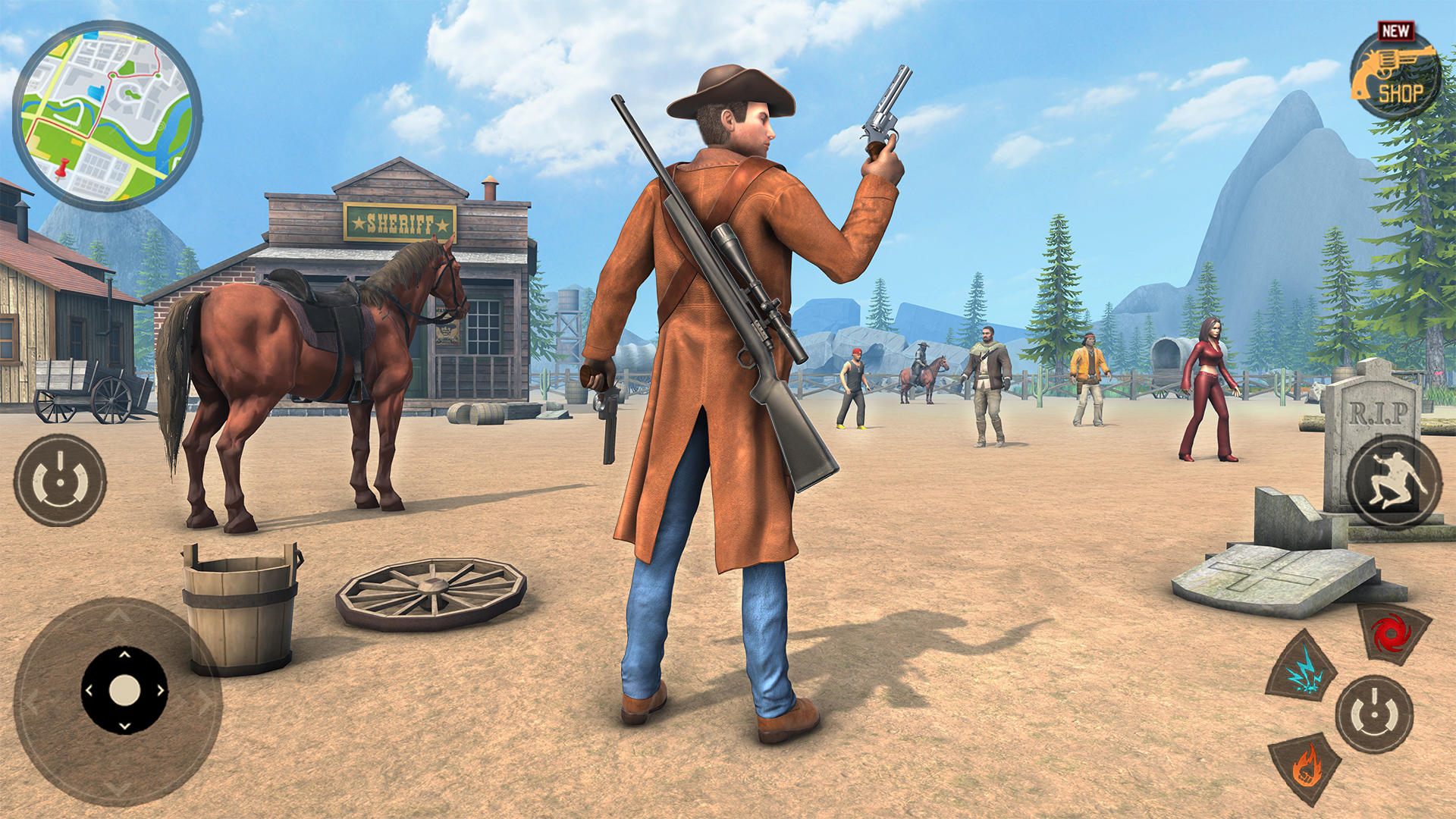 Gangster Crime Gun Cowboy Game ภาพหน้าจอเกม