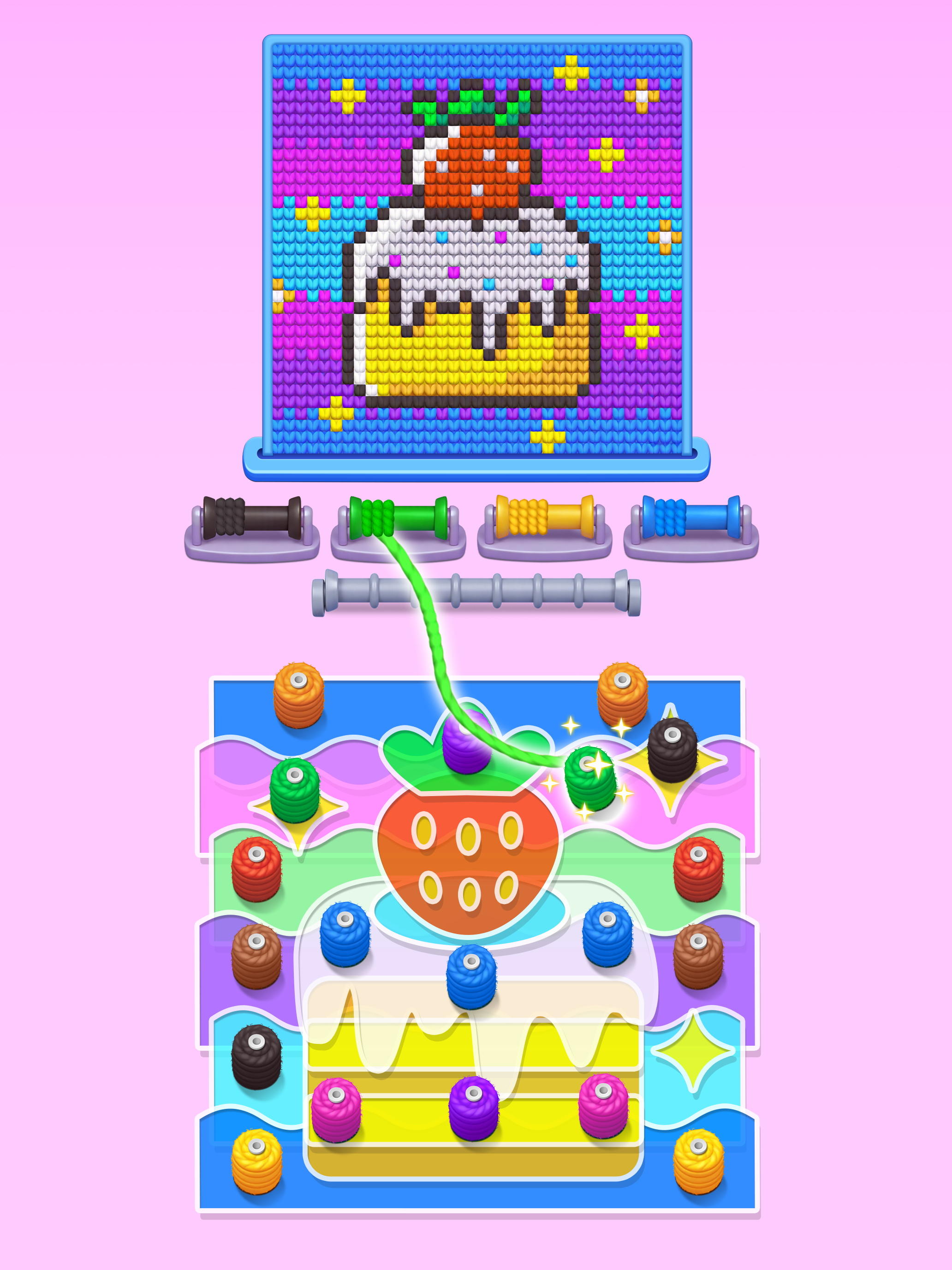 Color Wool Screw Game Screenshot