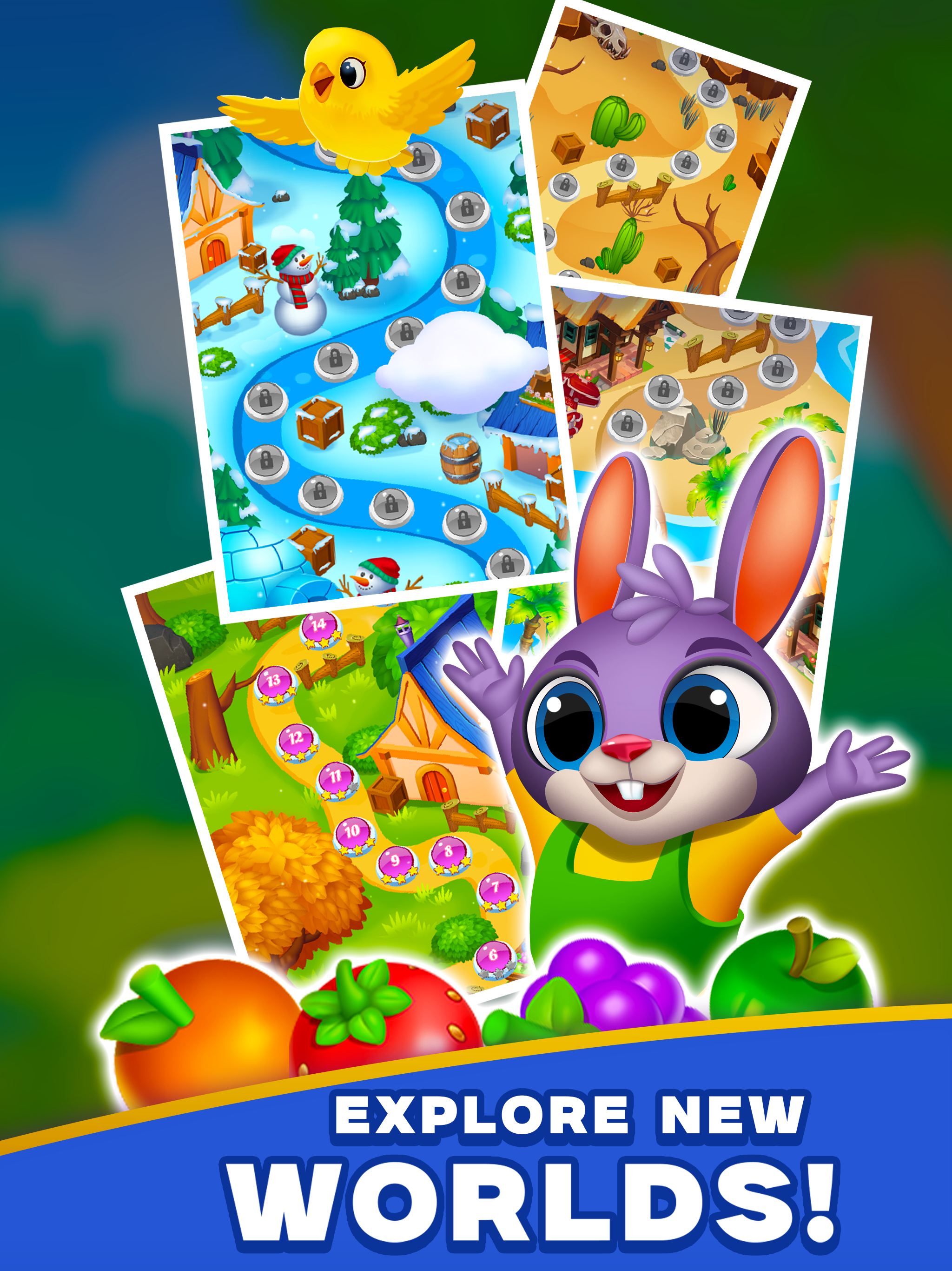 Bunny's Farm: Zen Match Master Game Screenshot
