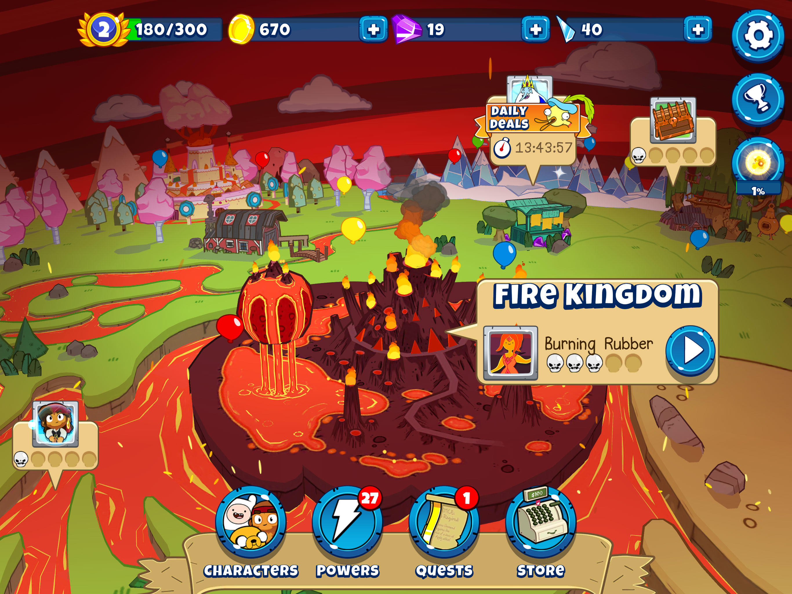 Bloons Adventure Time TD Game Screenshot